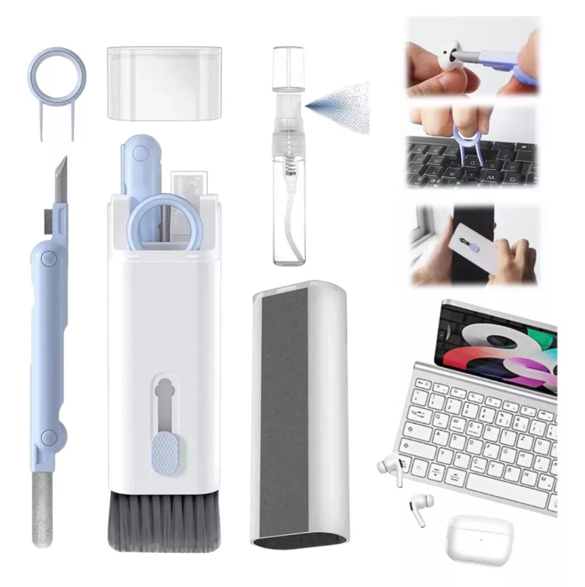 Kit de limpieza 7 en 1 para notebook y audífonos