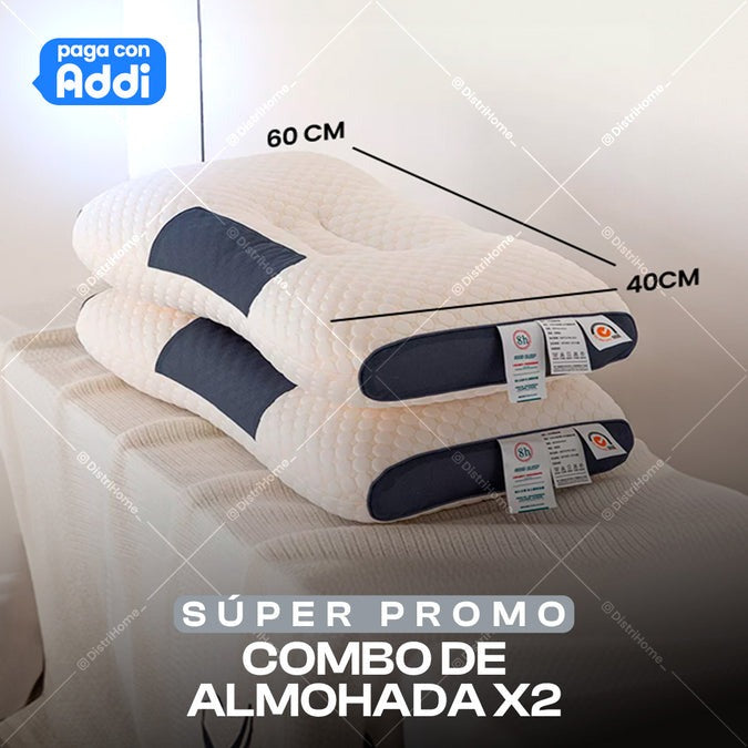 Pack de 2 almohadas ergonómicas ortopédicas