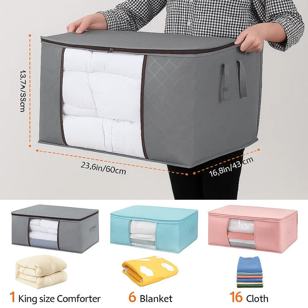 Organizador de clóset plegable con ventana transparente