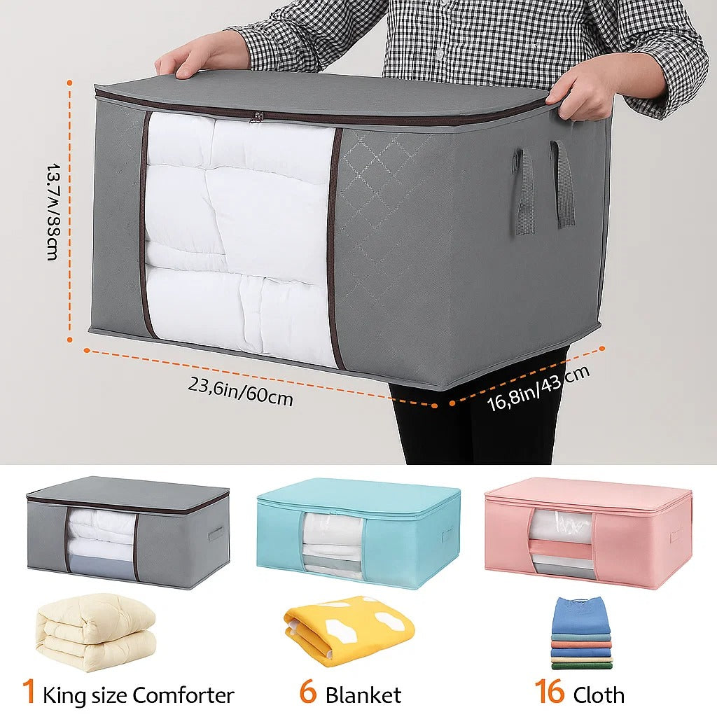 Organizador de clóset plegable con ventana transparente