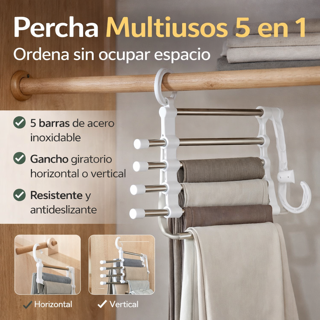 Perchero multi percha ahorra espacio para clóset