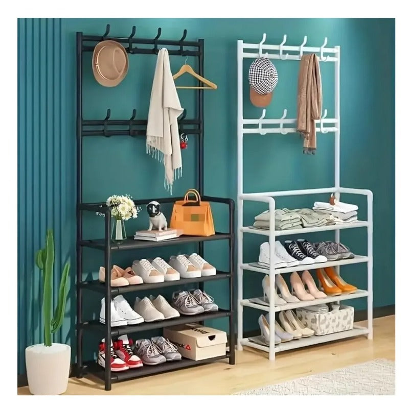 Zapatero organizador de 4 niveles con colgador