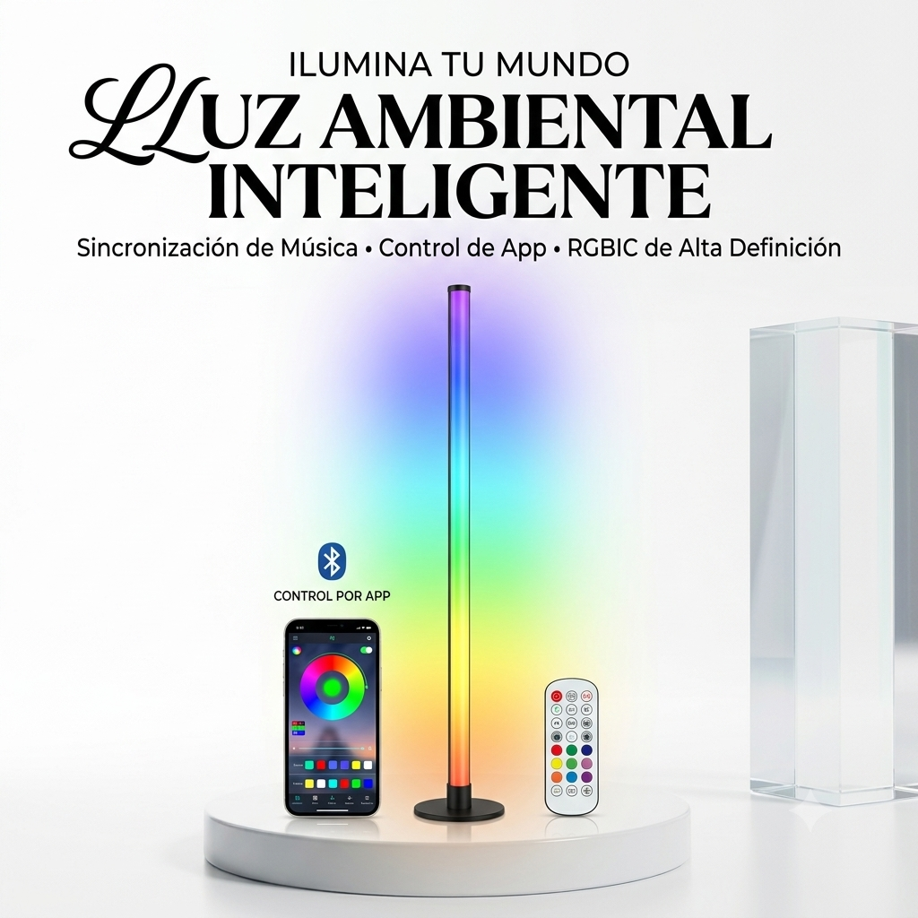Set de 2 lámparas LED RGB decorativas verticales
