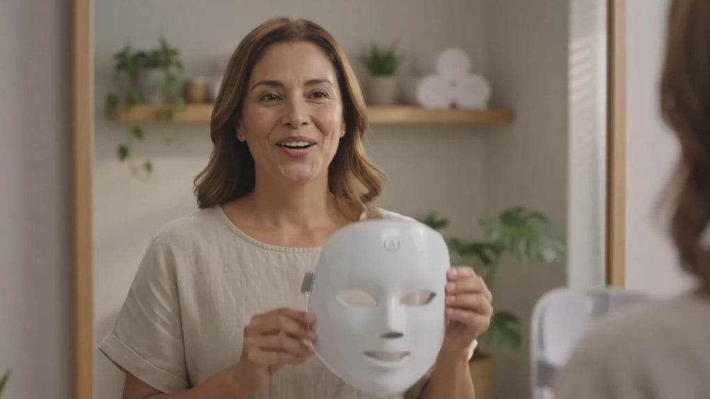 Video de la máscara facial de terapia LED