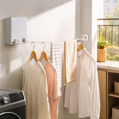 Tendedero de Ropa Retráctil de Pared